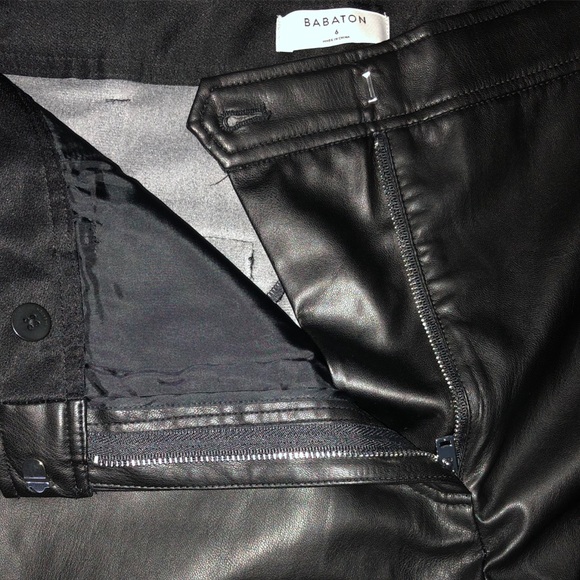 Babaton Faux Leather Shorts (Black) - Picture 5 of 7